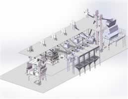 Usine de traitement des grains / Nettoyage avec la plate-forme